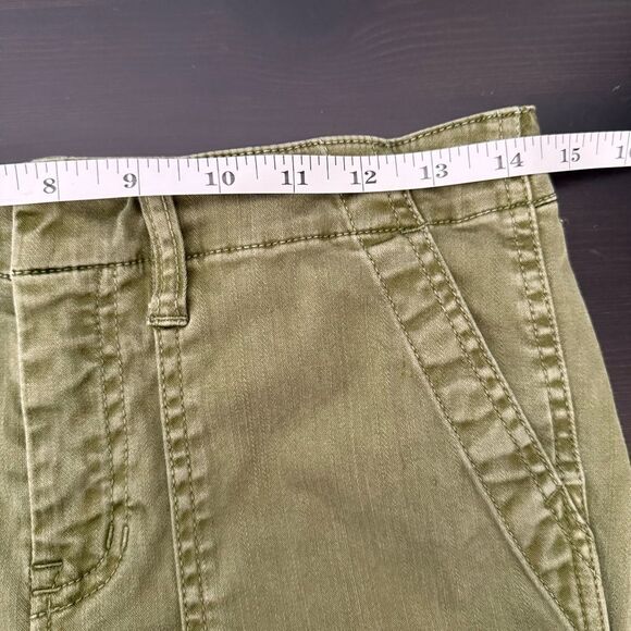 J Crew Pants Womens Sz 27 Military Green Skinny Utility Cotton Lyocell Blend - Picture 11 of 13